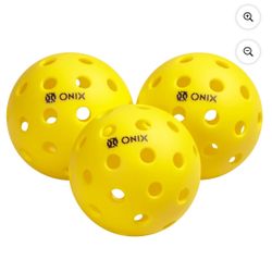 Recruit by ONIX Pickleball Pure Outdoor Balls (Yellow, 3-Pack), 2.5 lb