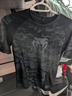 Venum Performance Rash Guard Martial Arts Compression Top - Gray XL