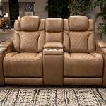 Strikefirst Nutmeg Reclining Loveseat Ashley

