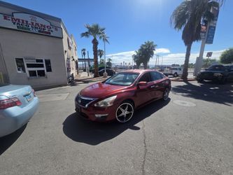 Nissan Altima Sedan Red Custom Wheels