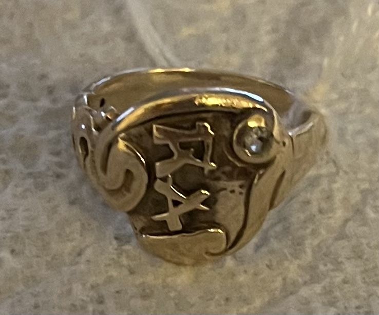 Antique 10 kt Gold and Diamond Ring Size 8