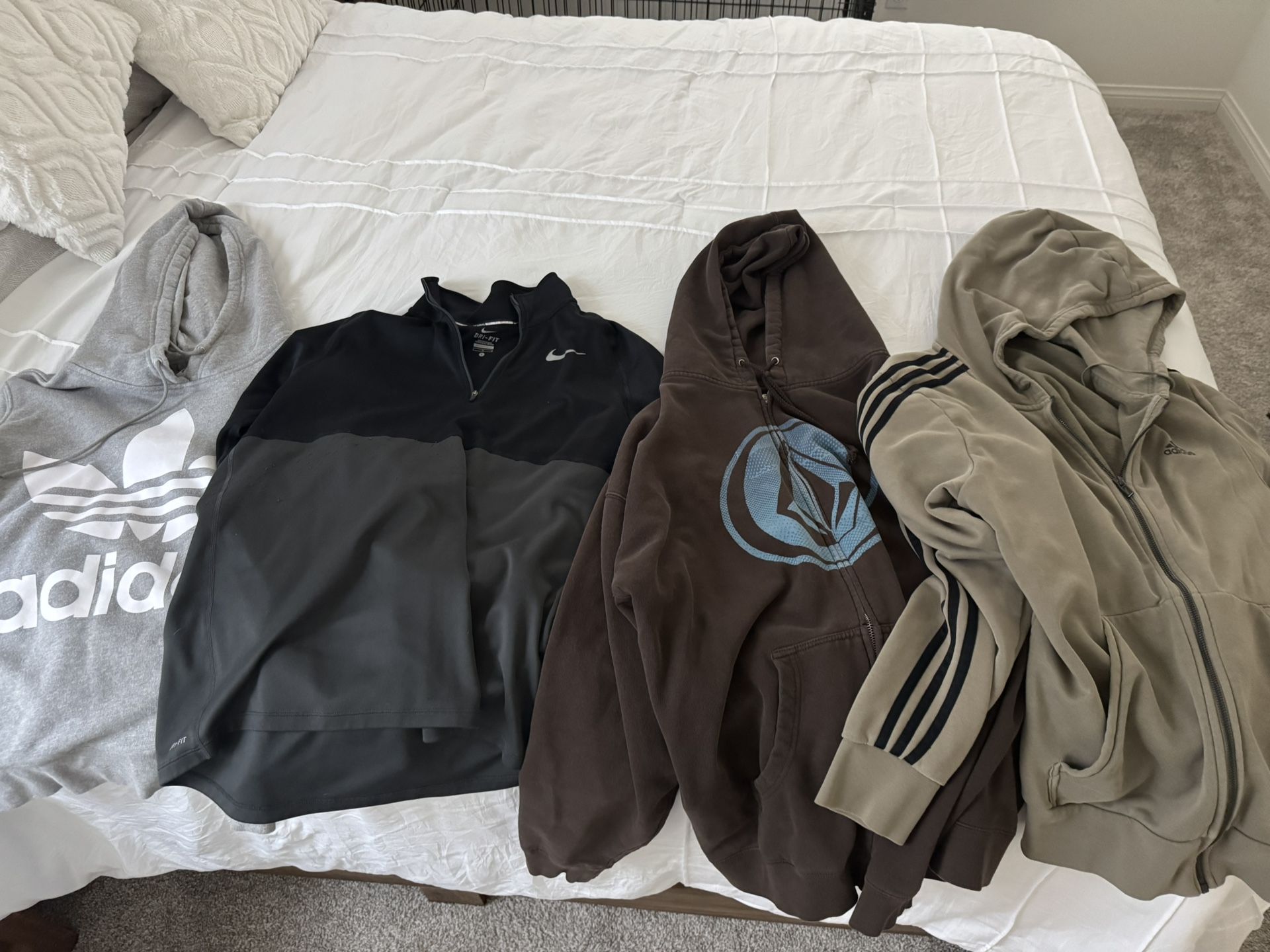 Men’s Used Hoodies Adidas Nike Volcom