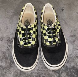 Vans Men’s Shoes Size 5.5 BMX Era Check Low Top Off The Wall Skate Shoes Canvas