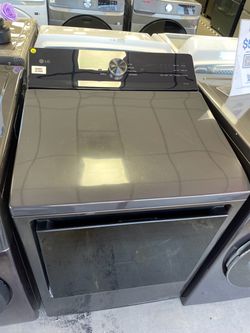 LG ThinQ Front-Load Dryer Black Steel - ELECTRIC