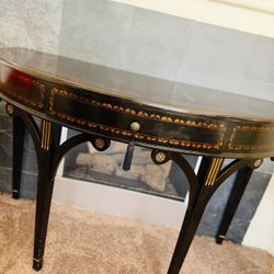 Console Table Half Moon Solid Wood, Excellent Condition 