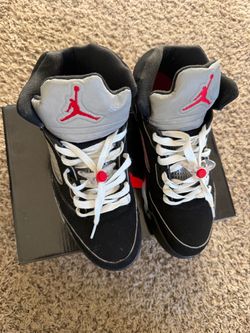 Air Jordan 5 Black Red Sneakers