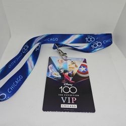 Disney 100 The Exhibition VIP Chicago Lanyard