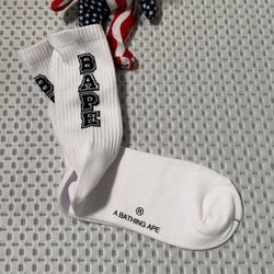 Bape White Socks