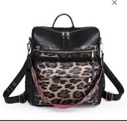 Fashion Backpack Purse for Women Leather Multipurpose PU Ladies Shoulder Bag Travel