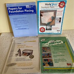 Quilters Foundation Piecing Papers, Appliqué Paper & Fabric Sheets