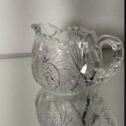HEISEY GLASS PINWHEEL CREAMER 5"×3"