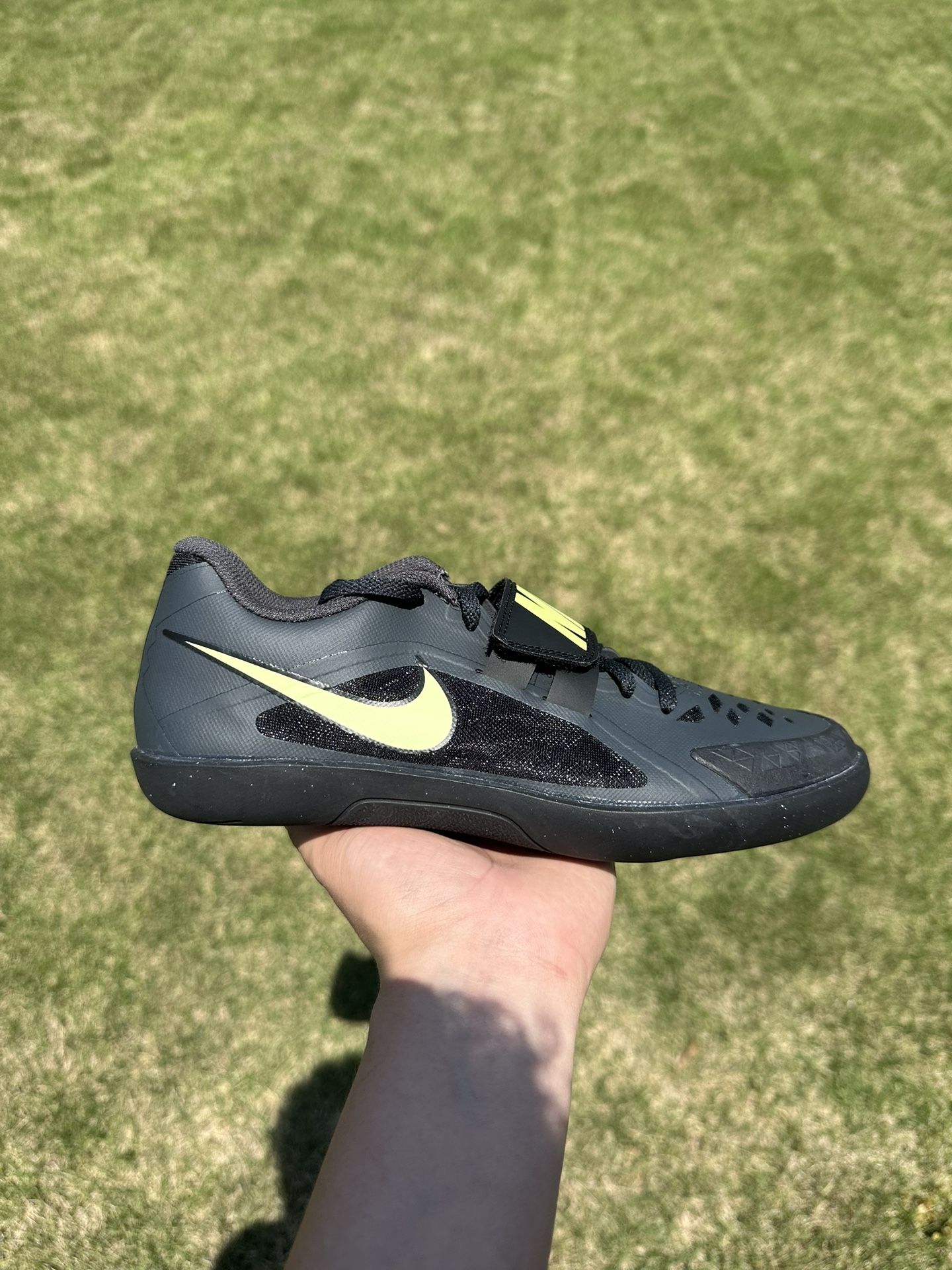 NWOB Nike Zoom Rival SD 2 685134-004 Athletic Throwing Shoe M7/W8.5 Black Lemon