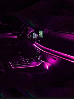 Purple LED Car Auto Interior Decor Atmosphere Wire Light Strip Atmosphere  Lamp