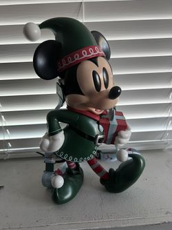 Disney Parks Mickey Mouse Elf Christmas Popcorn Bucket Lanyard