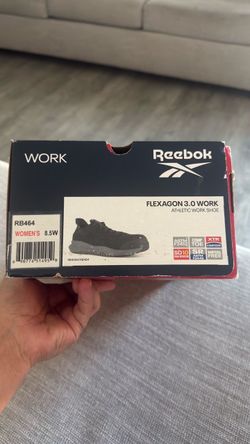 Reebok FLEXAGON 3.0 WORK - RB464Women's Athletic Work Shoe - Black and Grey Steel Toe