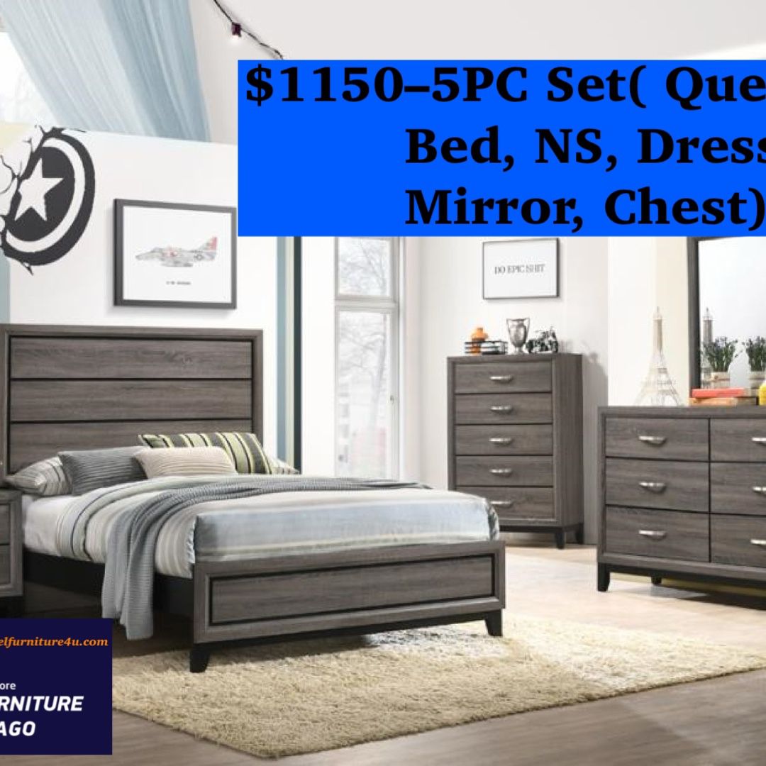 Brand New 5PC Queen Size Bedroom Set 