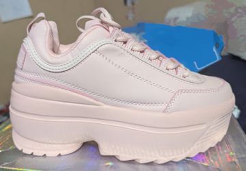 Platform Pink Sneakers Shoes