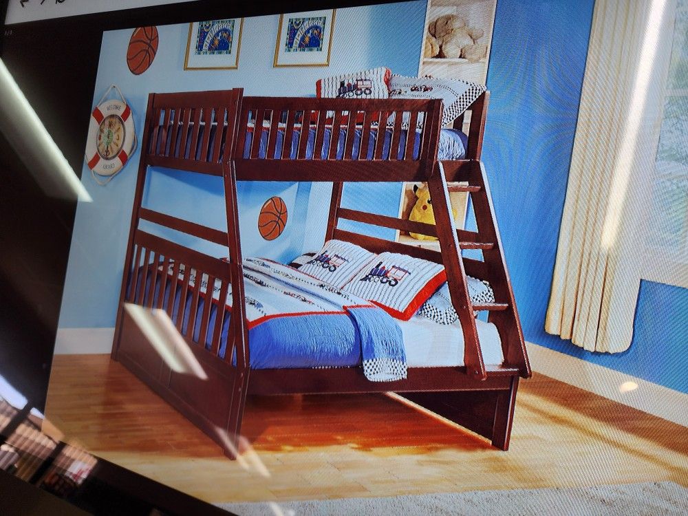 Twin On Top Full On Bottom Bunkbed. Brand New