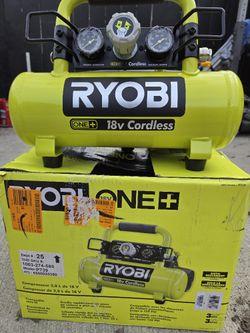 RYOBI
ONE+ 1 Gal. 120 PSI Portable 18V Horizontal Air Compressor ( 0.5 CFM at 90 PSI ) With (2)  1.5ah Batteries And Charger Included
