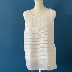 White Ruffle Tank top 
