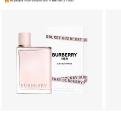 Burberry Her Perfume 3.3 oz – 60% Full w/ Box