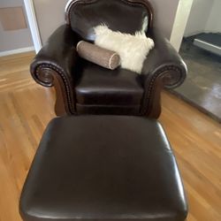 Leather Chair & Ottoman, Couch & Love Seat