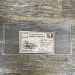 1862 5 Cents Portage County obsolete scrip note from Ohio Civil War 