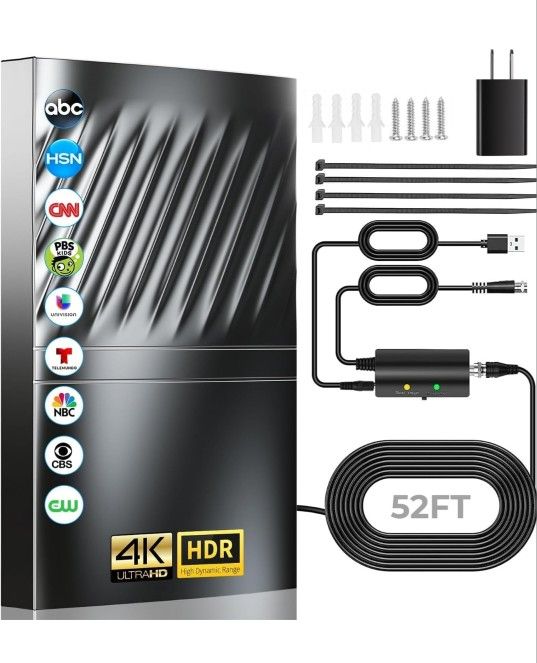 HDTV Antenna-2025 - 3,000 Miles Range, Upgraded Digital Antenna for Smart TV In-Out