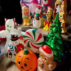Holiday Christmas Halloween Blow Molds