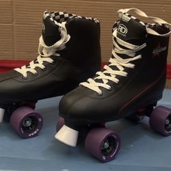 Roller Derby Roller Star 600 Women's Quad Skates Black Purple Size 9