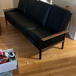 Faux Leather Couch