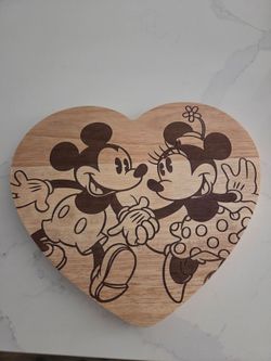Mickey and Minnie Wood Serving Board
