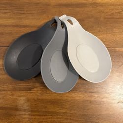 Set of 3 Silicone Spoon Rests