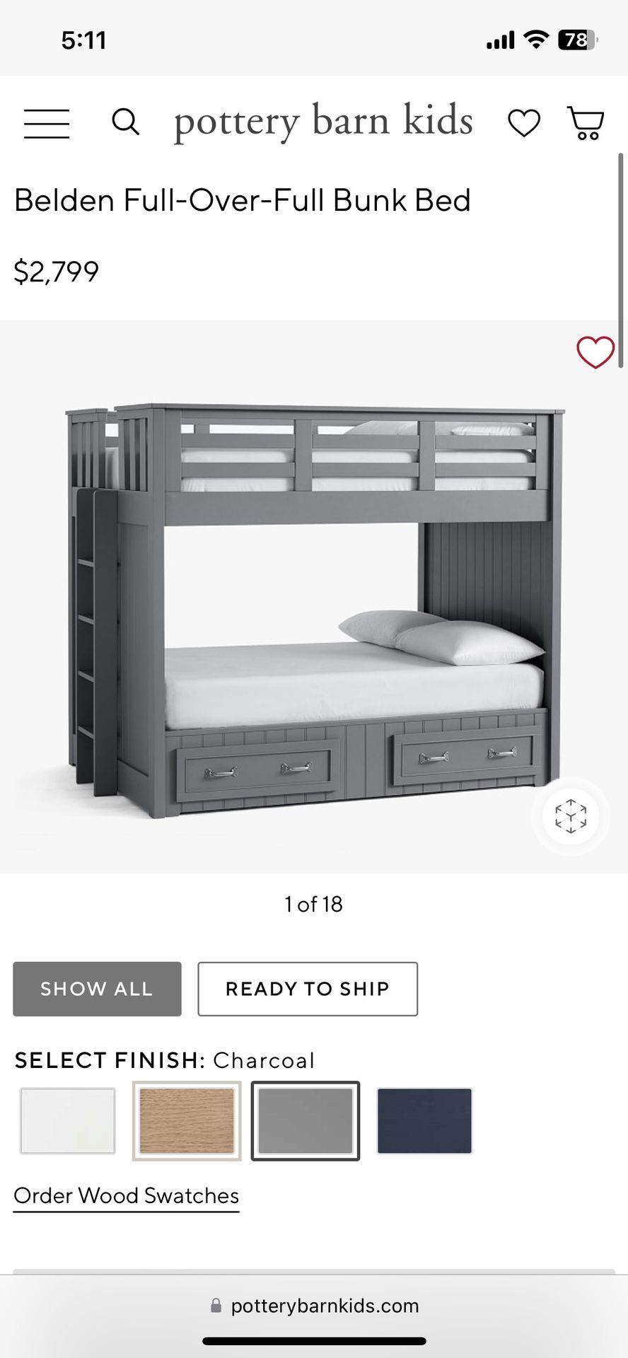 Belden Full Over Full Bunk bed
