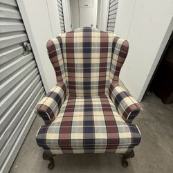 Plaid Living Room Chair