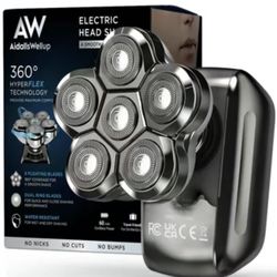 AidallsWellup Waterproof Bald Head Shaver - Electric, Close Shaving, Comfortable for Skull