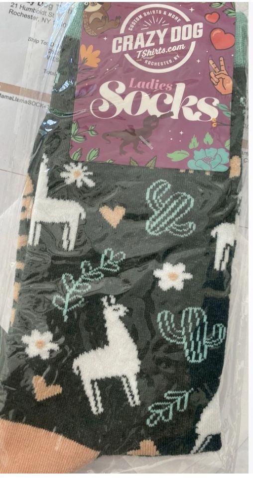 Women's Novelty Crazy Dog Alpaca Socks