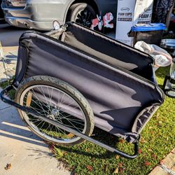 Aosom Bicycle Cargo Trailer, Two-Wheel Bike Luggage Wagon Trailer with Removable Cover, Wheel 20"

