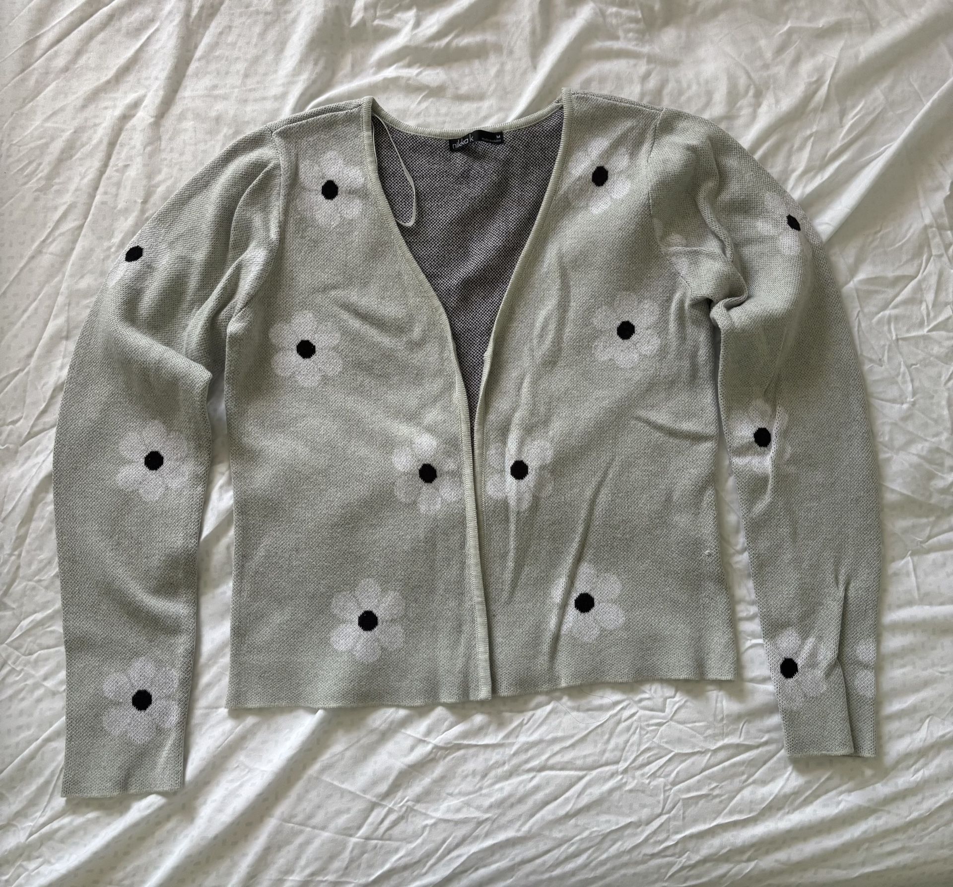 Light Green Floral Sweater 