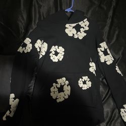 Black N White Denim Tear Hoodie Size Large 