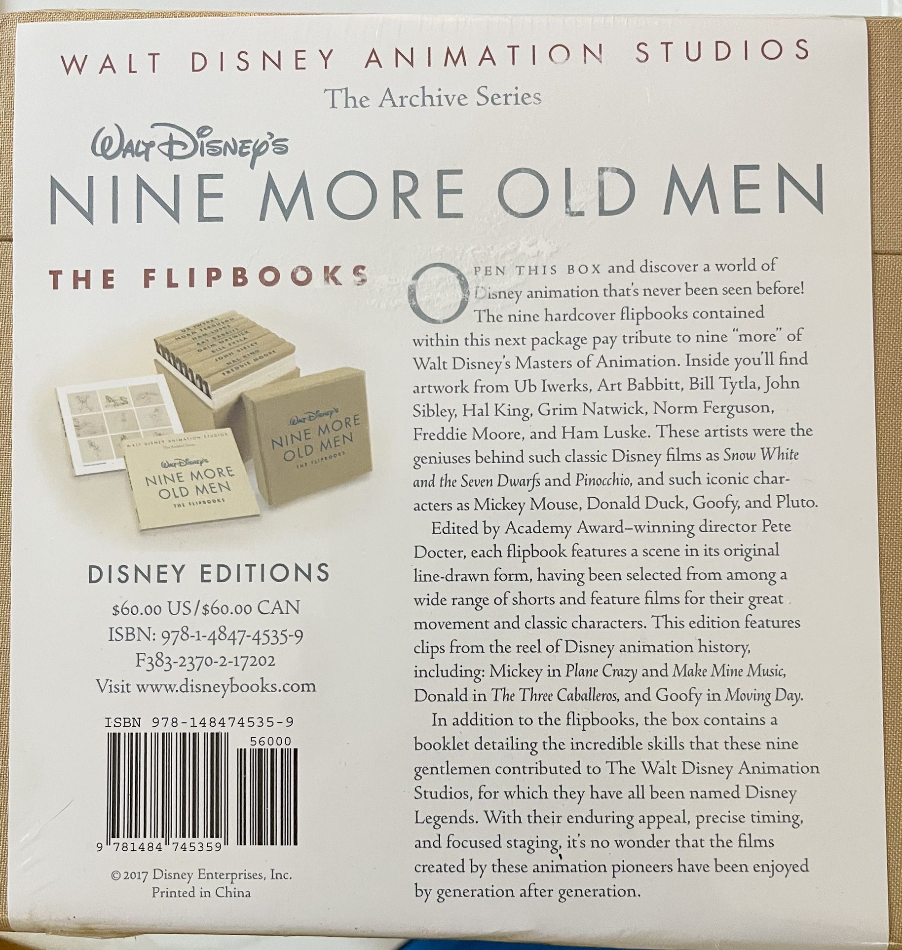 Disney Flip-books Nine More Old Men, NEW in box