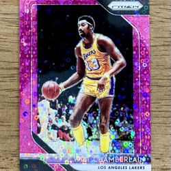 2018-19 Prizm WILT CHAMBERLAIN Fast Break Pink Disco Prizm /50 SP #205 Lakers