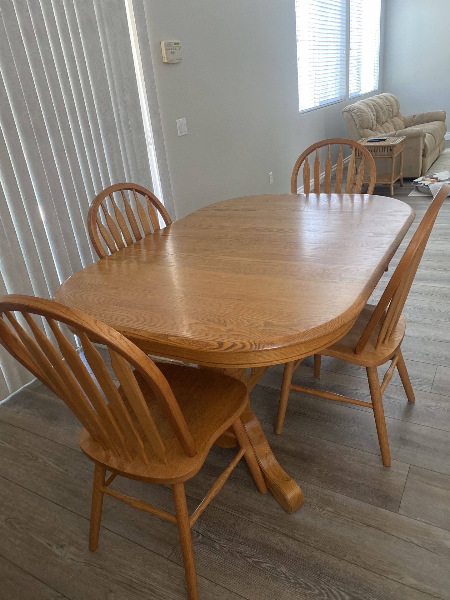 MOVING SALE - Solid Oak Dining Room Table