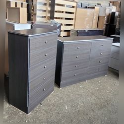 Five and Eight drawers dresser with rails / 5 and 8 drawers dresser with rails