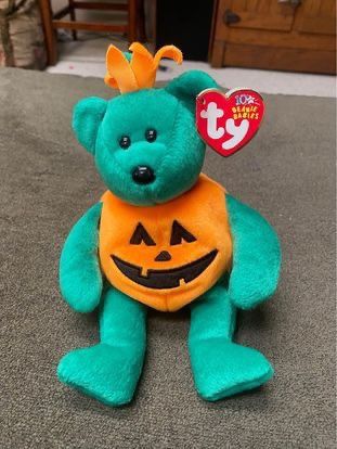 Tricky Pumpkin Bear Beanie Babie