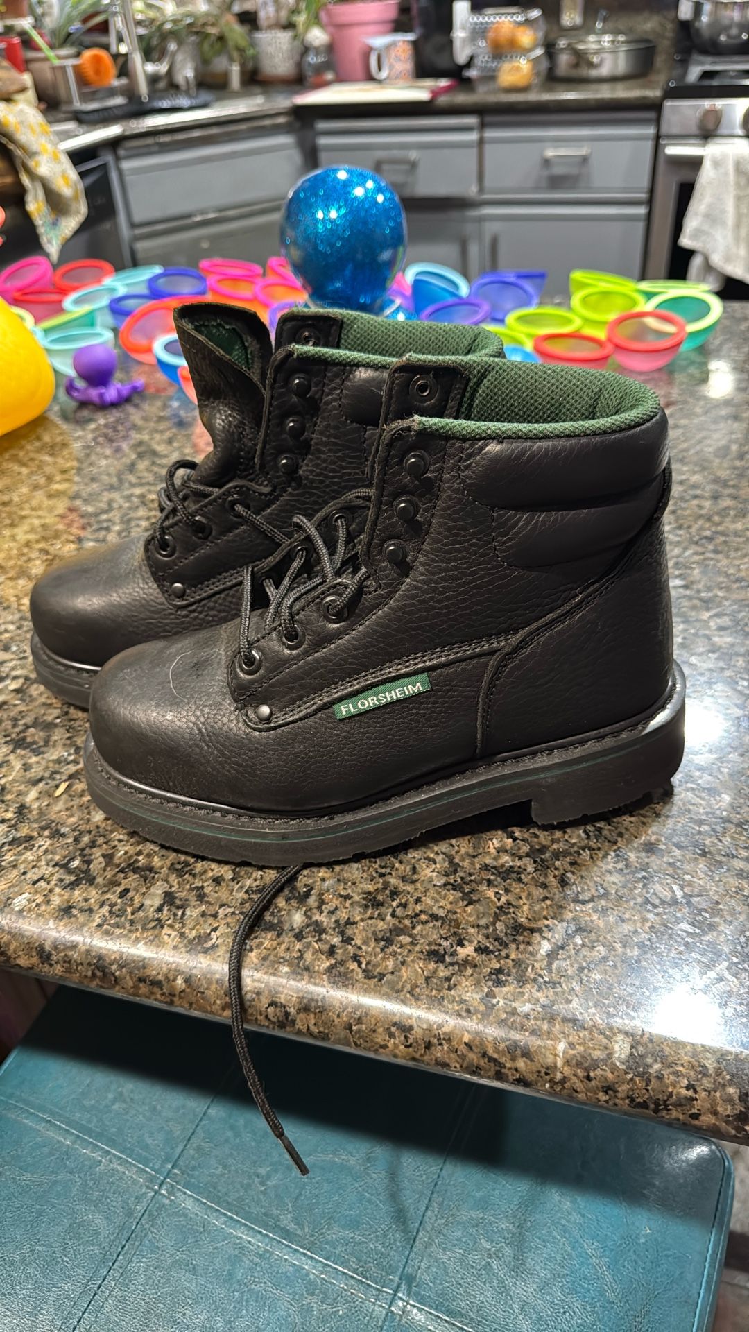 Work Boots Steel Toe Size 6D
