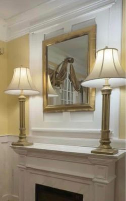 Large gold mirror