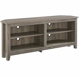 Corner TV Stand with Open Shelves