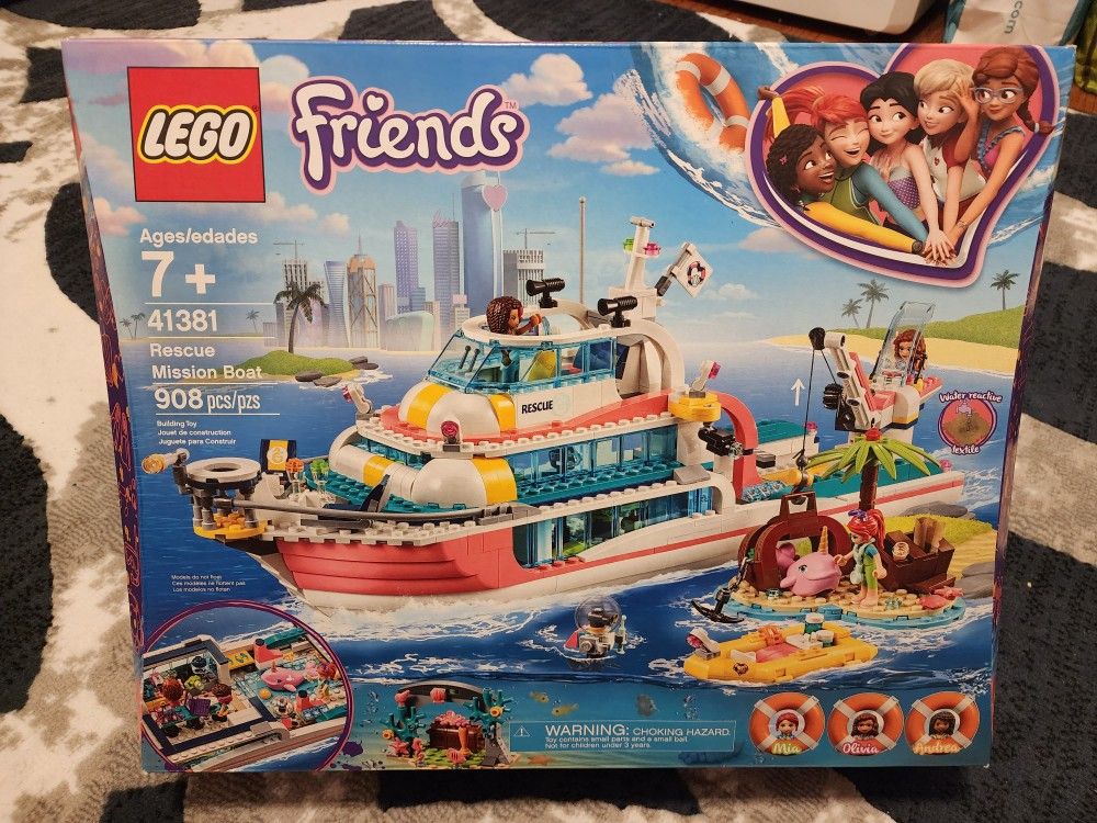 Lego 41381 Friends Rescue Mission Boat - New Factory Sealed