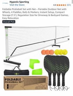 Foldable Pickleball set with net